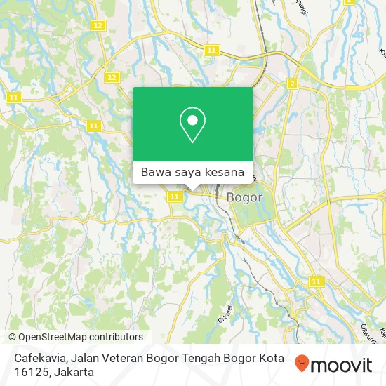 Peta Cafekavia, Jalan Veteran Bogor Tengah Bogor Kota 16125