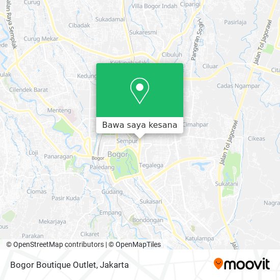 Peta Bogor Boutique Outlet