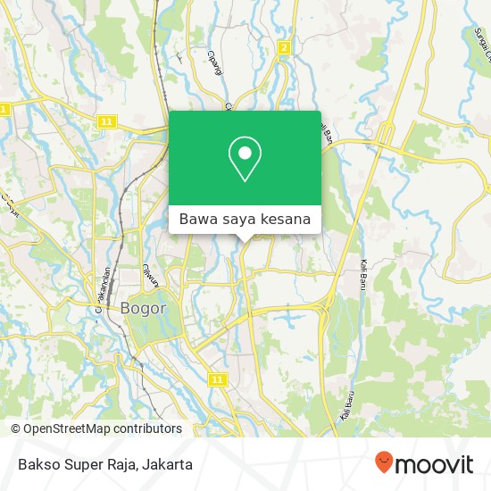 Peta Bakso Super Raja, Jalan H. Achmad Adnawijaya Bogor Utara Bogor Kota 16152