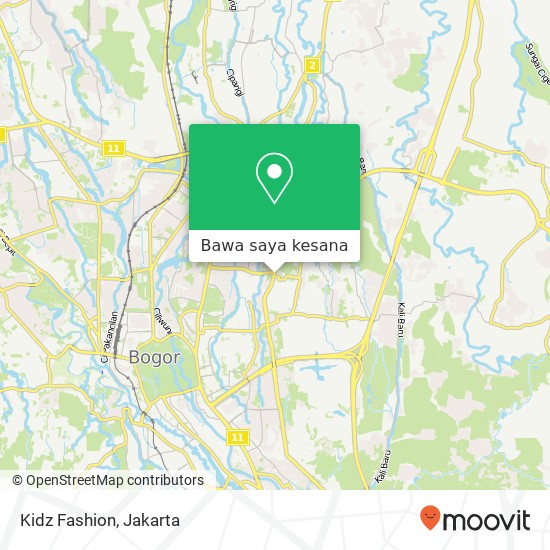Peta Kidz Fashion, Jalan H. Achmad Adnawijaya Bogor Utara Bogor
