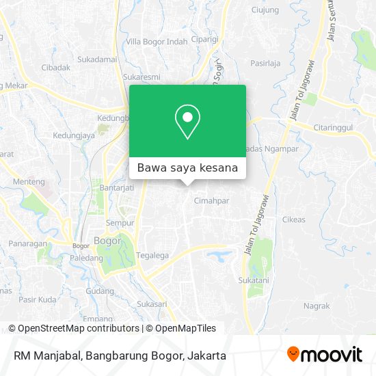 Peta RM Manjabal, Bangbarung Bogor