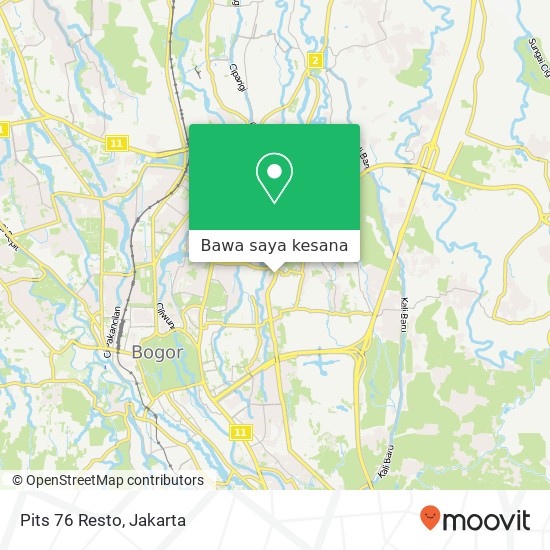 Peta Pits 76 Resto, Jalan H. Achmad Adnawijaya Bogor Utara Bogor