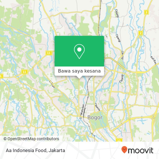 Peta Aa Indonesia Food, Jalan Cimanggu Bogor Tengah Bogor 16124