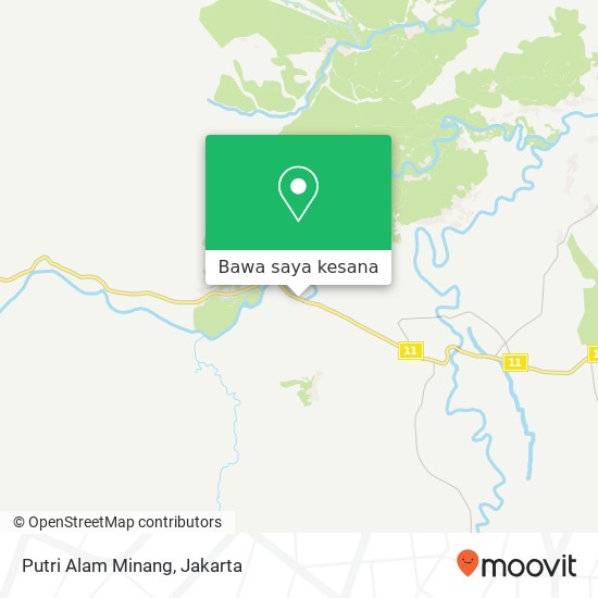 Peta Putri Alam Minang, Jalan Raya Cibeber Leuwisadeng Bogor