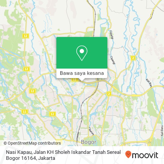 Peta Nasi Kapau, Jalan KH Sholeh Iskandar Tanah Sereal Bogor 16164