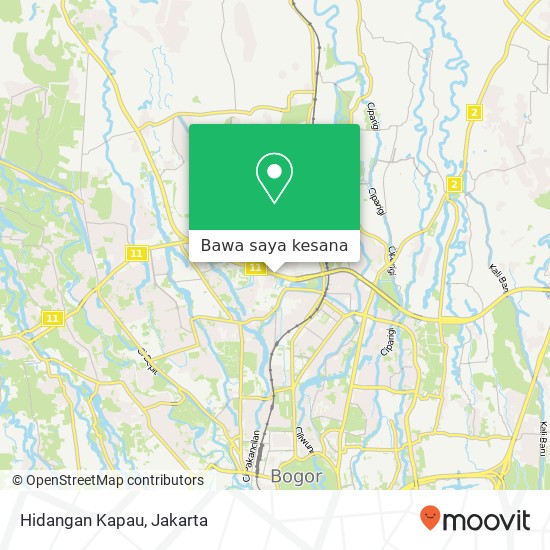 Peta Hidangan Kapau, Jalan KH Sholeh Iskandar Tanah Sereal Bogor 16164