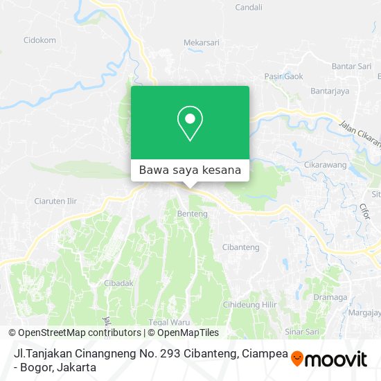 Peta Jl.Tanjakan Cinangneng No. 293 Cibanteng, Ciampea - Bogor