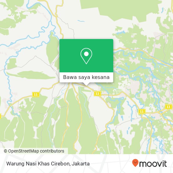 Peta Warung Nasi Khas Cirebon, Jalan Raya Cinangneng Ciampea Bogor