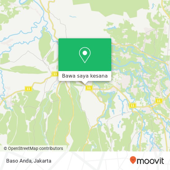 Peta Baso Anda, Jalan Raya Cibanteng Ciampea Bogor