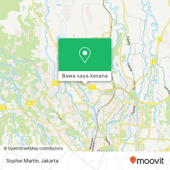 Peta Sophie Martin, Jalan KH Sholeh Iskandar Tanah Sereal Bogor 16164