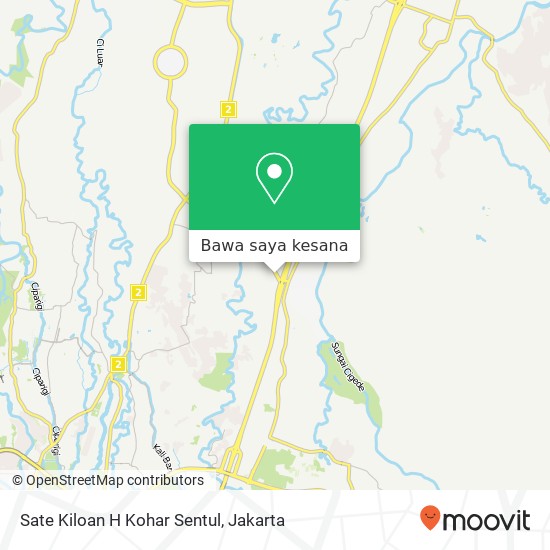 Peta Sate Kiloan H Kohar Sentul, Jalan Baru Alteri Sentul Babakan Madang Bogor 16810