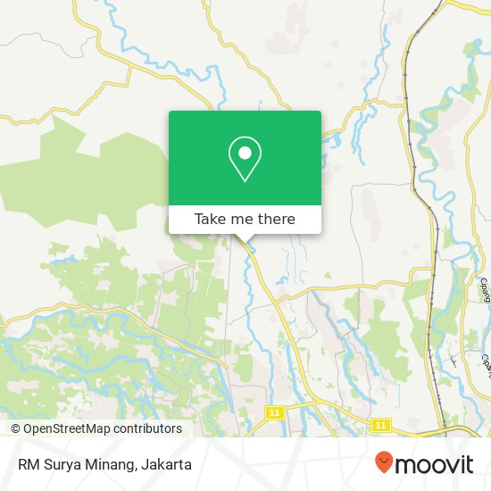Peta RM Surya Minang, Jalan Raya Kemang Kemang Bogor 16310