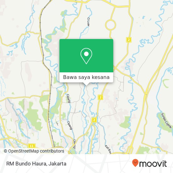 Peta RM Bundo Haura, Jalan Cimandala Raya Sukaraja Bogor 16710