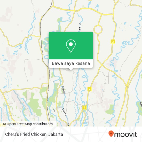 Peta Chera's Fried Chicken, Jalan Mandala Raya Cibinong Bogor 16913