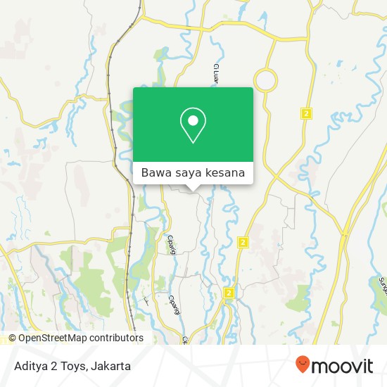 Peta Aditya 2 Toys, Jalan Mandala Raya Cibinong Bogor Kabupaten 16913