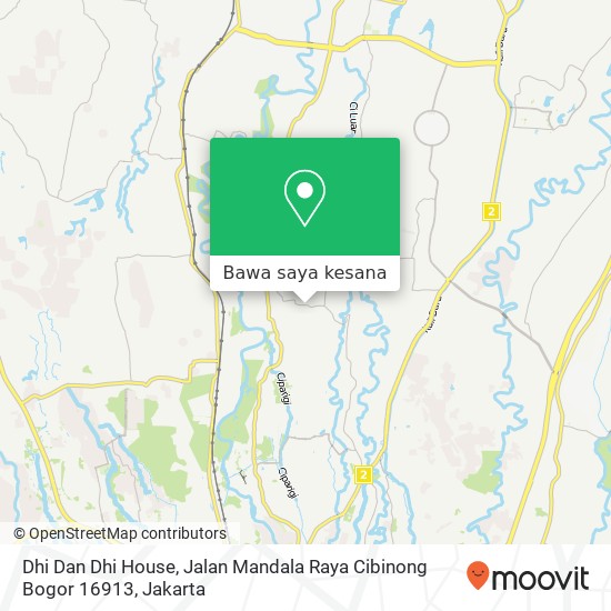 Peta Dhi Dan Dhi House, Jalan Mandala Raya Cibinong Bogor 16913