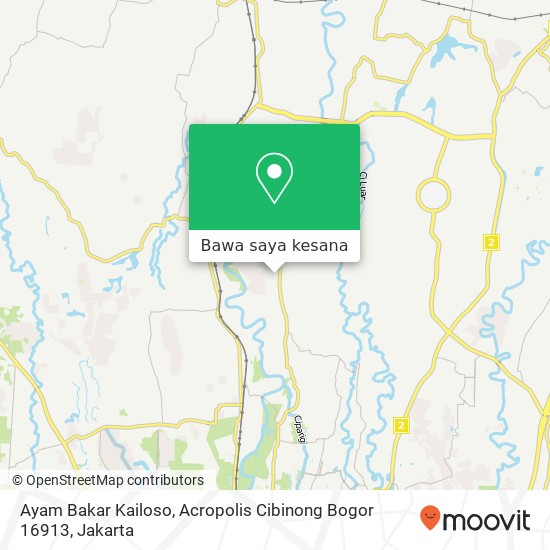 Peta Ayam Bakar Kailoso, Acropolis Cibinong Bogor 16913