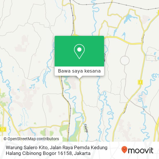 Peta Warung Salero Kito, Jalan Raya Pemda Kedung Halang Cibinong Bogor 16158