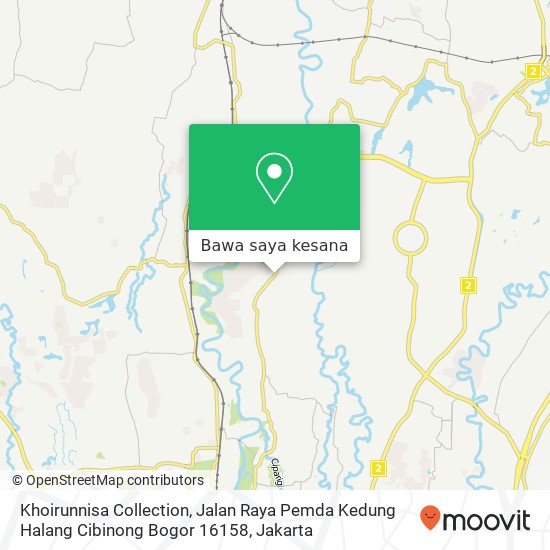 Peta Khoirunnisa Collection, Jalan Raya Pemda Kedung Halang Cibinong Bogor 16158