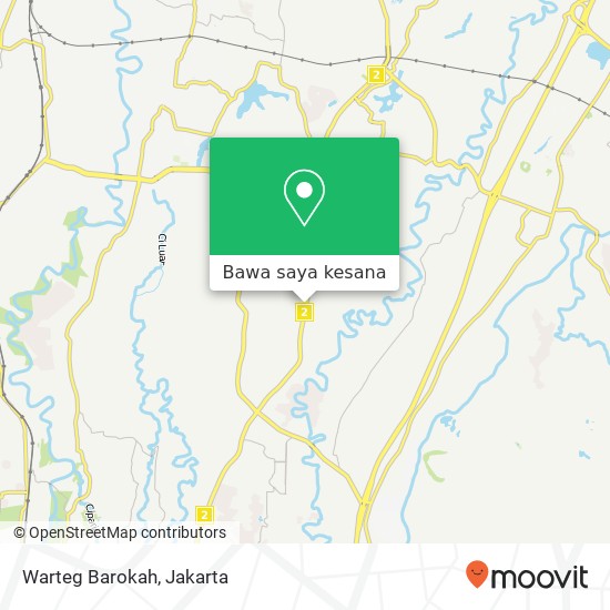 Peta Warteg Barokah, Jalan Raya Bogor Cibinong Bogor 16912