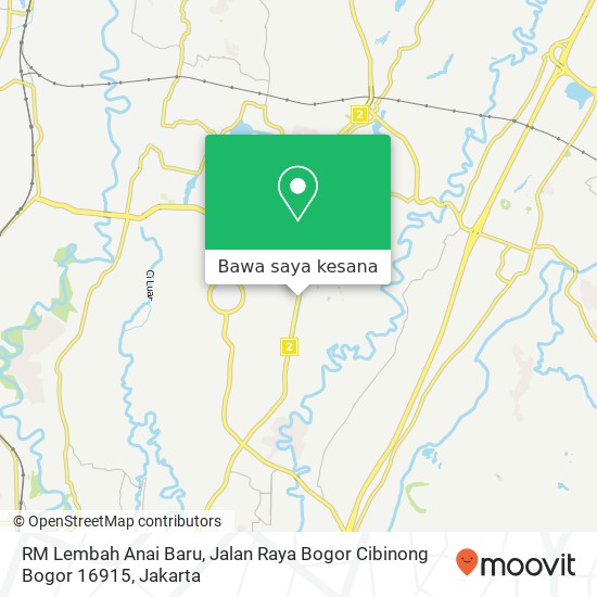 Peta RM Lembah Anai Baru, Jalan Raya Bogor Cibinong Bogor 16915