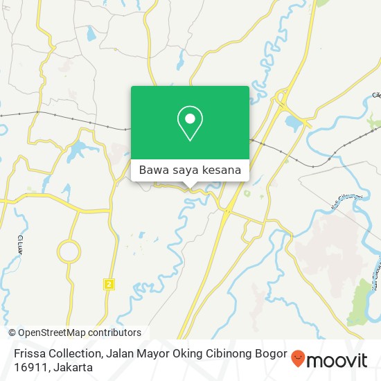 Peta Frissa Collection, Jalan Mayor Oking Cibinong Bogor 16911