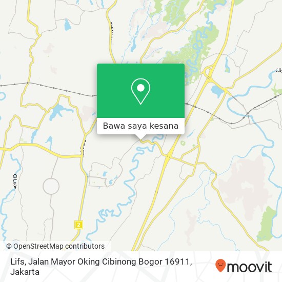 Peta Lifs, Jalan Mayor Oking Cibinong Bogor 16911