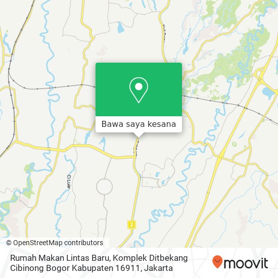 Peta Rumah Makan Lintas Baru, Komplek Ditbekang Cibinong Bogor Kabupaten 16911