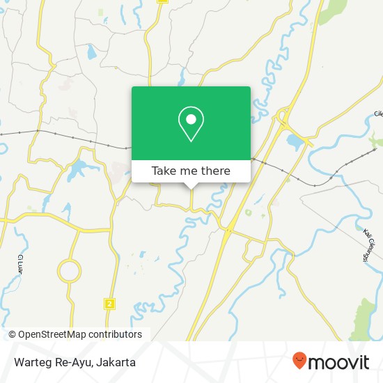 Peta Warteg Re-Ayu, Jalan Mayor Oking Cibinong Bogor 16916