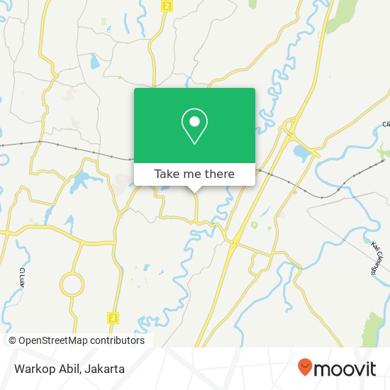 Peta Warkop Abil, Jalan Mayor Oking Cibinong Bogor 16916