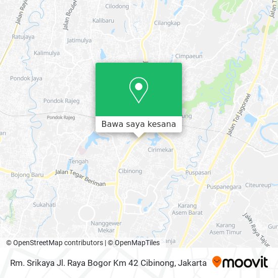 Peta Rm. Srikaya Jl. Raya Bogor Km 42 Cibinong