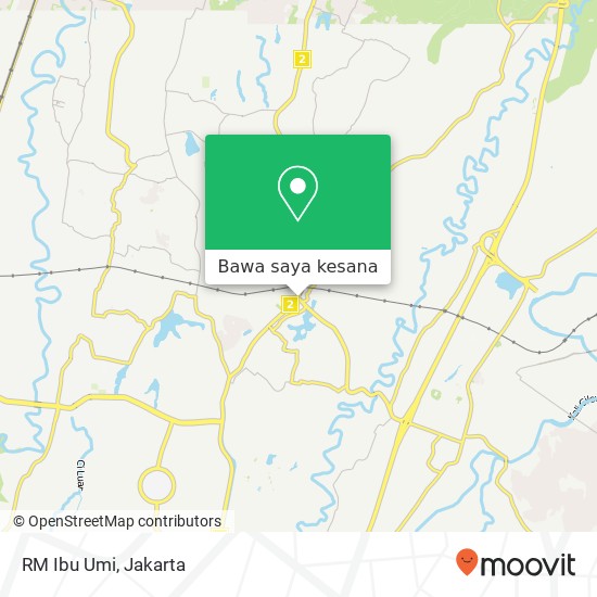 Peta RM Ibu Umi, Jalan Mayor Oking Cibinong Bogor 16916