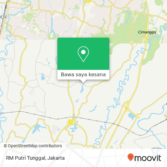 Peta RM Putri Tunggal, Jalan Cilangkap Tapos Depok 16958