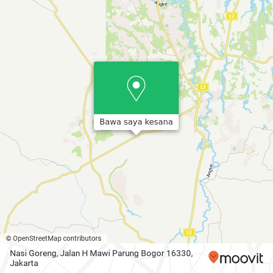 Peta Nasi Goreng, Jalan H Mawi Parung Bogor 16330