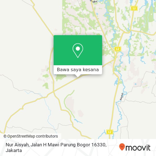 Peta Nur Aisyah, Jalan H Mawi Parung Bogor 16330