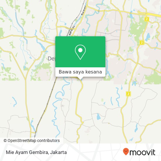 Peta Mie Ayam Gembira, Jalan Boulevard Grand Depok City Sukma Jaya Depok 16412