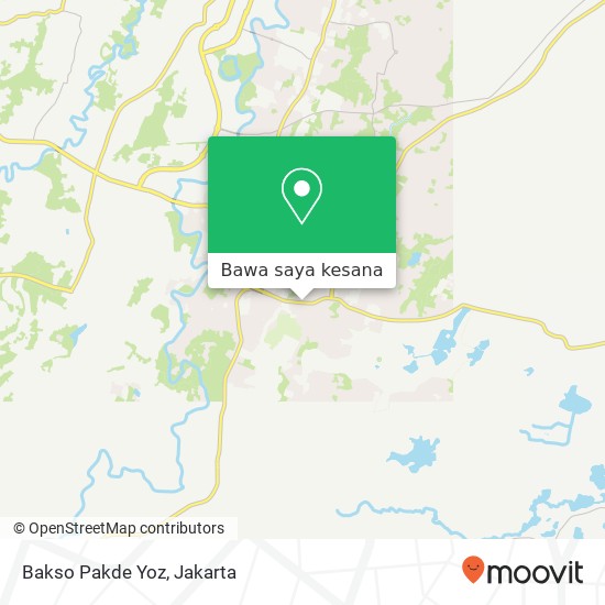 Peta Bakso Pakde Yoz, Jalan Raya Jonggol Cileungsi Bogor 16820