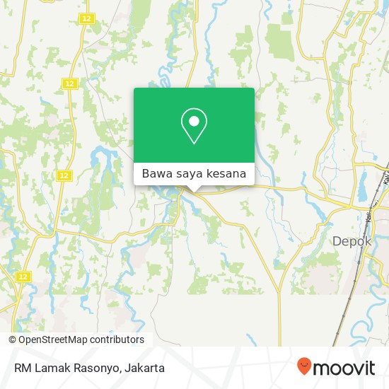 Peta RM Lamak Rasonyo, Jalan Raya Sawangan Pancoran Mas Depok 16434