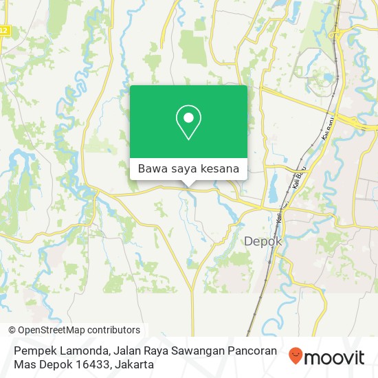 Peta Pempek Lamonda, Jalan Raya Sawangan Pancoran Mas Depok 16433