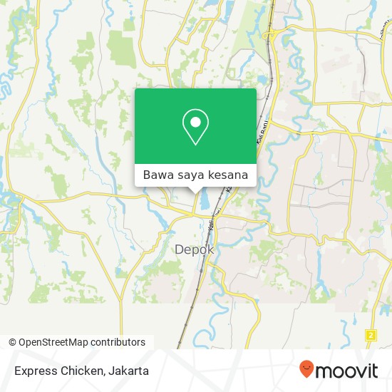 Peta Express Chicken, Jalan Nusantara Pancoran Mas Depok 16432