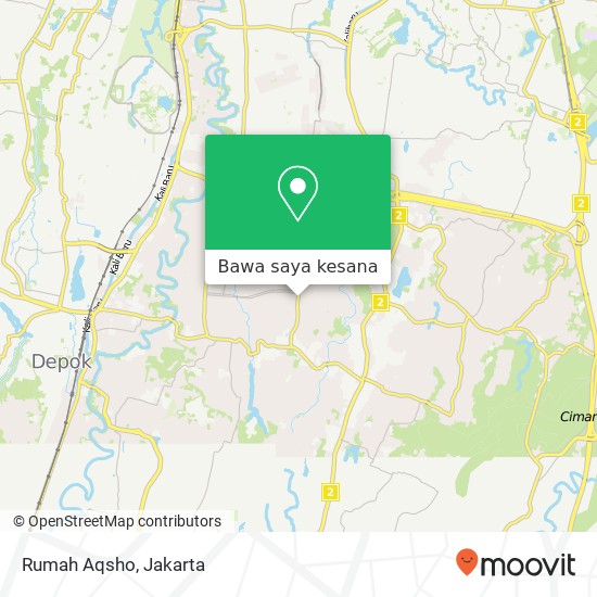 Peta Rumah Aqsho, Jalan Bahagia Raya Sukma Jaya Depok 16417