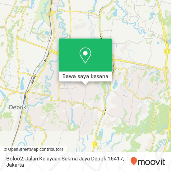Peta Boloo2, Jalan Kejayaan Sukma Jaya Depok 16417