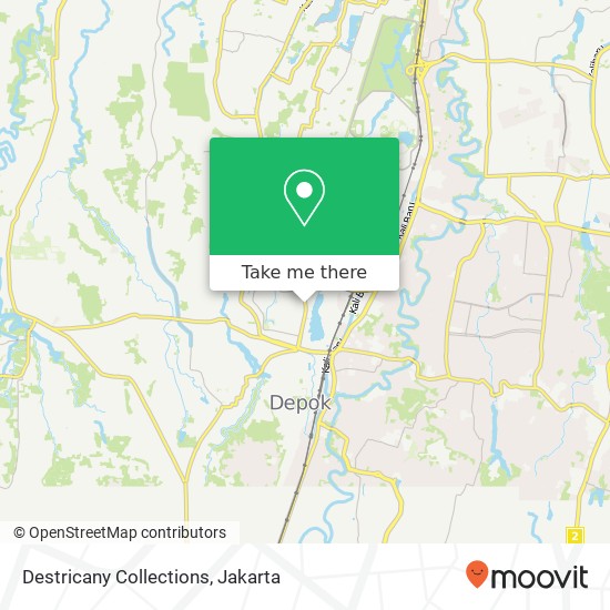 Peta Destricany Collections, Jalan Nusantara Pancoran Mas Depok 16432