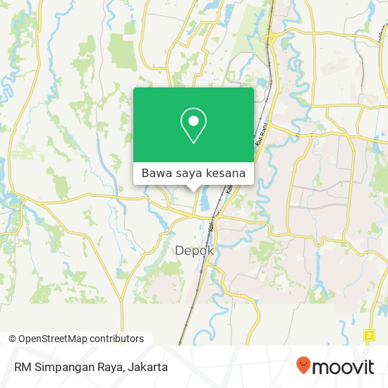 Peta RM Simpangan Raya, Jalan Nusantaraya Raya Pancoran Mas Depok 16432