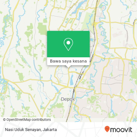 Peta Nasi Uduk Senayan, Jalan Nusantara Beji Depok 16421