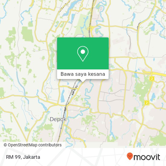 Peta RM 99, Jalan Margonda Beji Depok 16423