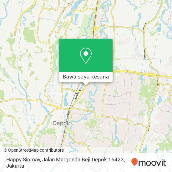 Peta Happy Siomay, Jalan Margonda Beji Depok 16423