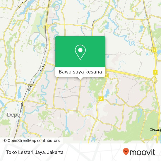 Peta Toko Lestari Jaya, Jalan Keadilan Sukma Jaya Depok 16417