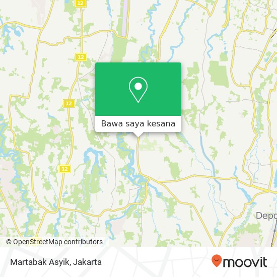 Peta Martabak Asyik, Jalan Raya Meruyung Limo Depok 16434