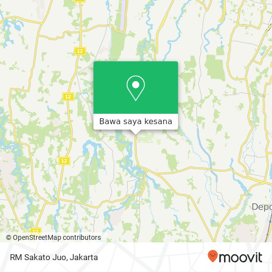 Peta RM Sakato Juo, Jalan Raya Meruyung Limo Depok 16434